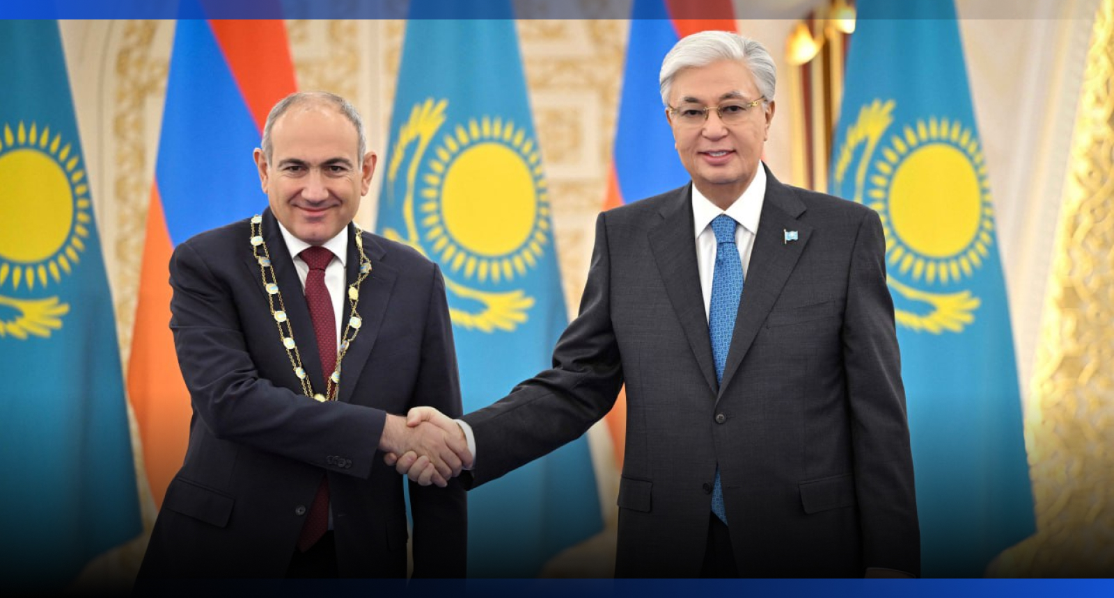 Image for Токаев наградил Пашиняна орденом «Алтын Қыран»